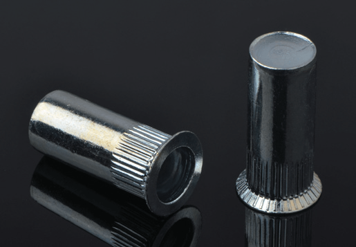 STEEL COUNTERSUNK HEAD KNURLED BODY RIVET NUTS CLOSED END TYPE