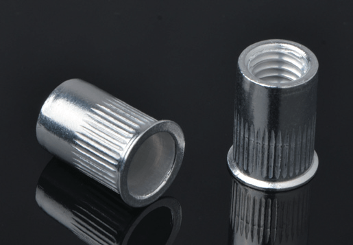 ALUMINUM REDUCE HEAD KNURLED BODY RIVET NUT OPEN TYPE